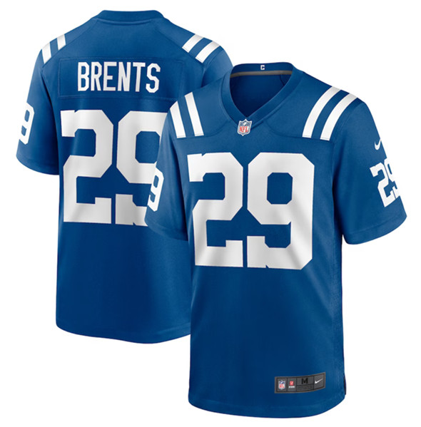 Men's Indianapolis Colts #29 JuJu Brents Blue Football Stitched Game Jersey