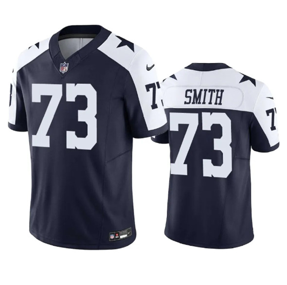 Men's Dallas Cowboys #73 Tyler Smith Navy 2023 F.U.S.E. Vapor Limited Stitched Football Jersey