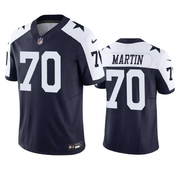 Men's Dallas Cowboys #70 Zack Martin Navy 2023 F.U.S.E. Vapor Limited Stitched Football Jersey