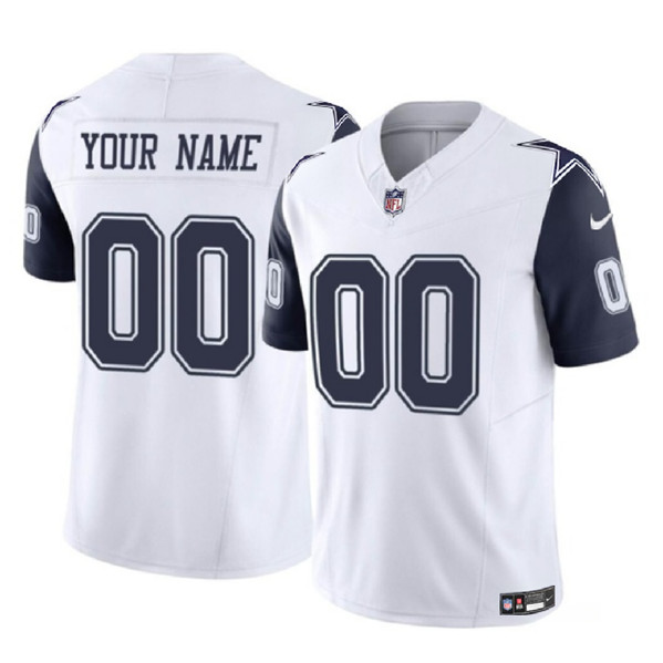 Men's Dallas Cowboys ACTIVE PLAYER Custom White 2023 F.U.S.E. Alternate Vapor Untouchable Limited Football Stitched Jersey