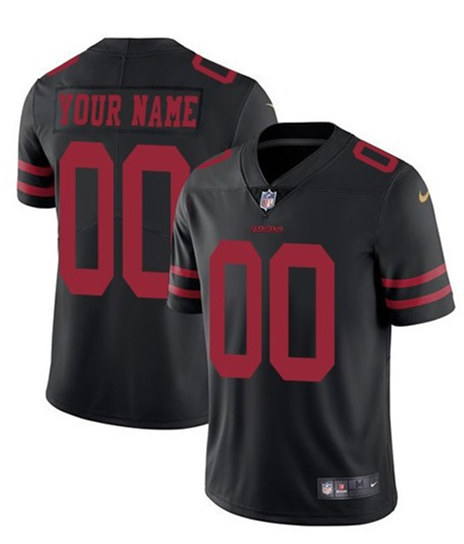 Men's Customized Men's 49ers Black Vapor Untouchable Limited Stitched NFL Jersey (Check description if you want Women or Youth size)