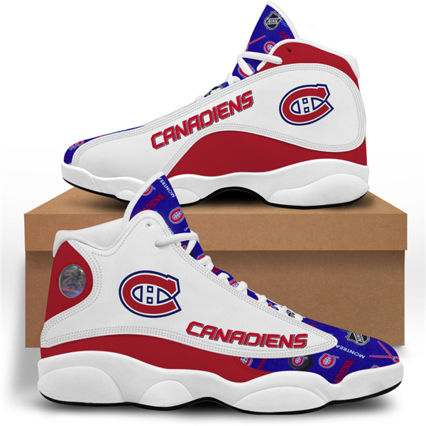 Men's Montreal Canadiens AJ13 Series High Top Leather Sneakers 001