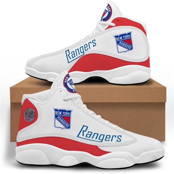 Men's New York Rangers AJ13 Series High Top Leather Sneakers 001