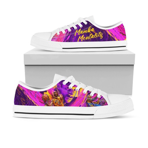 Women's Los Angeles Lakers Low Top Canvas Sneakers 001