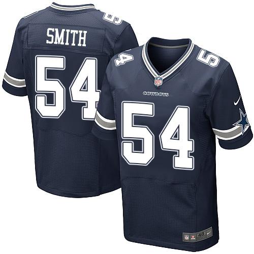 Nike Cowboys #54 Jaylon Smith Navy Blue Team Color Men's Stitched NFL Elite Jersey