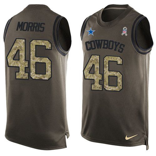 Nike Cowboys #46 Alfred Morris Green Men's Stitched NFL Limited Salute To Service Tank Top Jersey