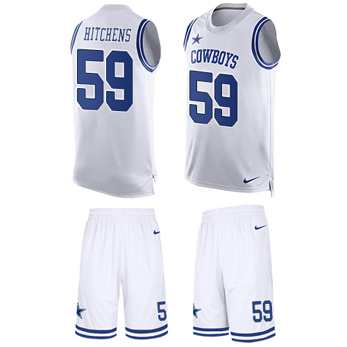 Nike Cowboys #59 Anthony Hitchens White Men's Stitched NFL Limited Tank Top Suit Jersey
