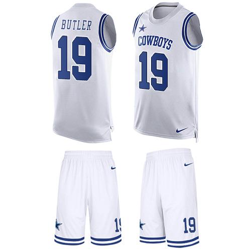 Nike Cowboys #19 Brice Butler White Men's Stitched NFL Limited Tank Top Suit Jersey