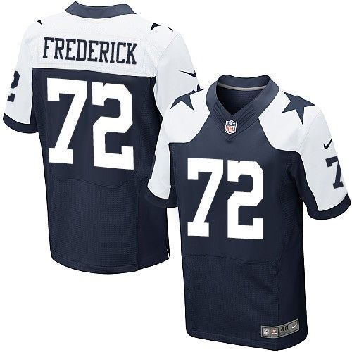 Nike Cowboys #72 Travis Frederick Navy Blue Thanksgiving Throwback Men's Stitched NFL Elite Jersey