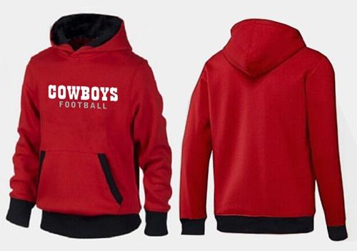 Dallas Cowboys English Version Pullover Hoodie Red & Black