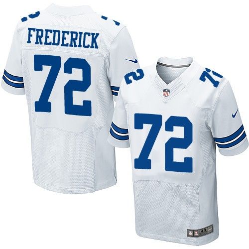Nike Cowboys #72 Travis Frederick White Men's Stitched NFL Elite Jersey