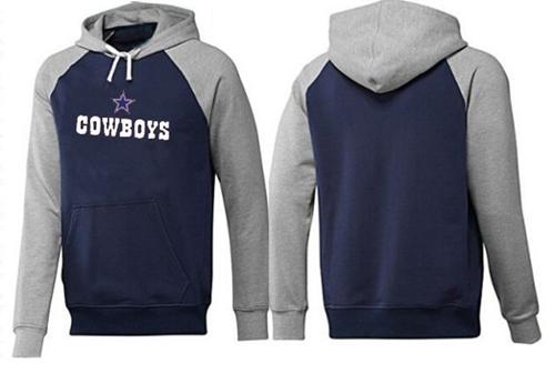 Dallas Cowboys Authentic Logo Pullover Hoodie Dark Blue & Grey