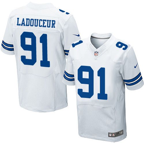Nike Cowboys #91 L. P. Ladouceur White Men's Stitched NFL Elite Jersey