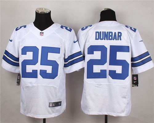 Nike Cowboys #25 Lance Dunbar White Men's Stitched NFL Elite Jersey