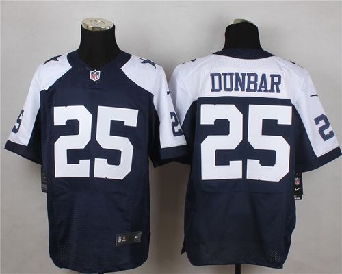 Nike Cowboys #25 Lance Dunbar Navy Blue Thanksgiving Throwback Men's Stitched NFL Elite Jersey