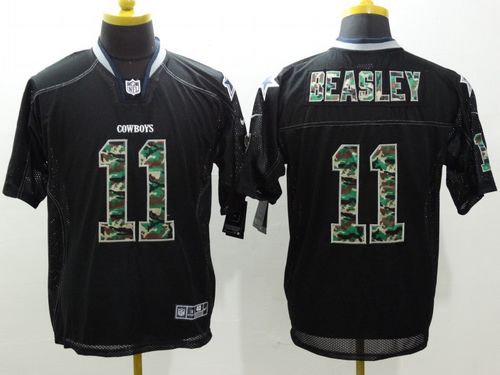 Nike Cowboys #11 Cole Beasley Black Men's Stitched NFL Elite Camo Fashion Jersey
