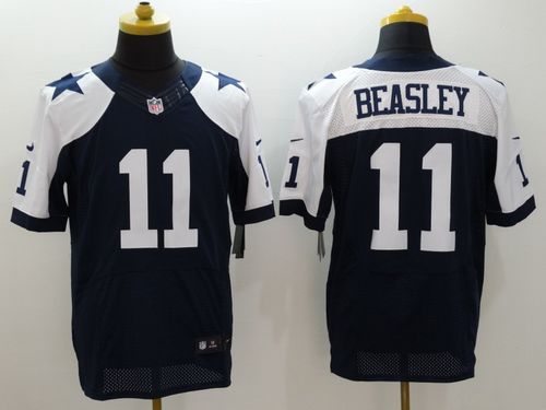 Nike Cowboys #11 Cole Beasley Navy Blue Thanksgiving Throwback Men's Stitched NFL Elite Jersey