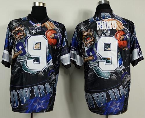 Nike Cowboys #9 Tony Romo Team Color Men's Stitched NFL Elite Fanatical Version Jersey