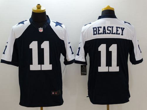 Nike Cowboys #11 Cole Beasley Navy Blue Thanksgiving Throwback Men's Stitched NFL Limited Jersey