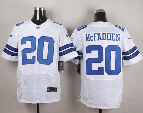 Nike Cowboys #20 Darren McFadden White Men's Stitched NFL Elite Jersey