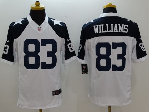 Nike Cowboys #83 Terrance Williams White Thanksgiving Throwback Men's Stitched NFL Limited Jersey