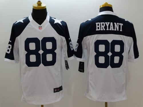 Nike Cowboys #88 Dez Bryant White Thanksgiving Throwback Men's Stitched NFL Limited Jersey