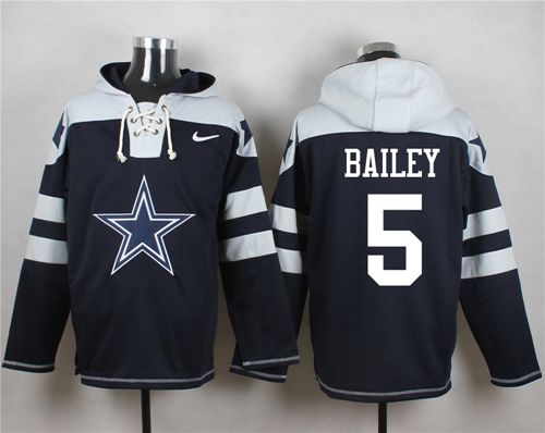Nike Cowboys #5 Dan Bailey Navy Blue Player Pullover NFL Hoodie