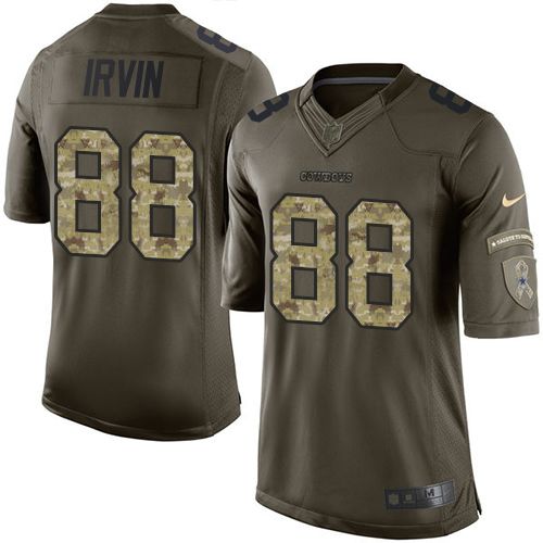 Nike Cowboys #88 Michael Irvin Green Men's Stitched NFL Limited Salute To Service Jersey