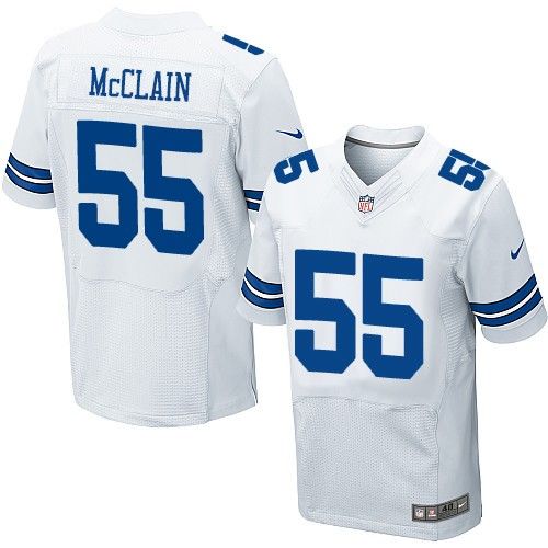 Nike Cowboys #55 Rolando McClain White Men's Stitched NFL Elite Jersey