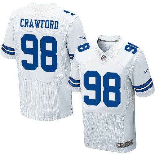 Nike Cowboys #98 Tyrone Crawford White Men's Stitched NFL Elite Jersey