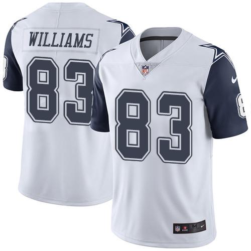 Nike Cowboys #83 Terrance Williams White Men's Stitched NFL Limited Rush Jersey