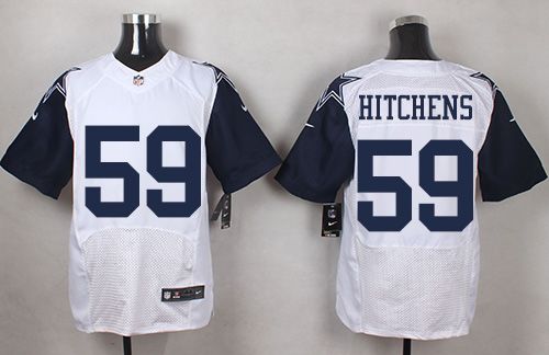 Nike Cowboys #59 Anthony Hitchens White Men's Stitched NFL Elite Rush Jersey