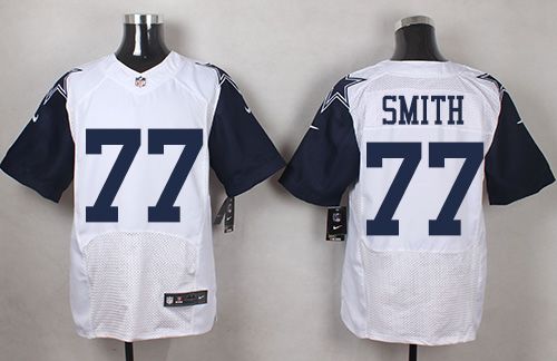Nike Cowboys #77 Tyron Smith White Men's Stitched NFL Elite Rush Jersey