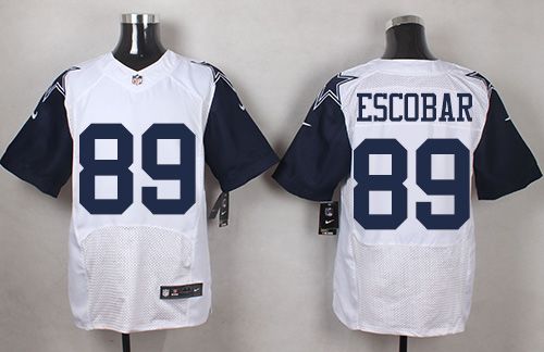 Nike Cowboys #89 Gavin Escobar White Men's Stitched NFL Elite Rush Jersey