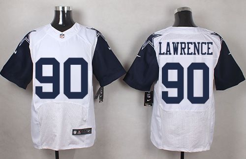 Nike Cowboys #90 Demarcus Lawrence White Men's Stitched NFL Elite Rush Jersey