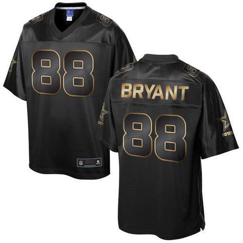 Nike Cowboys #88 Dez Bryant Pro Line Black Gold Collection Men's Stitched NFL Game Jersey