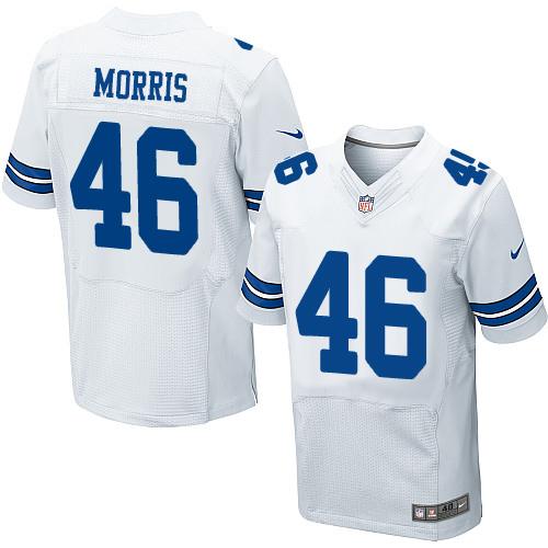 Nike Cowboys #46 Alfred Morris White Men's Stitched NFL Elite Jersey