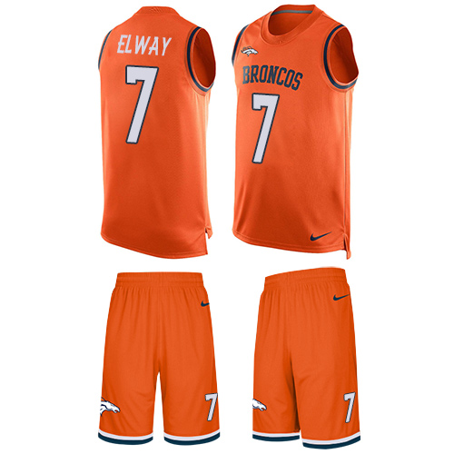 Nike Broncos #7 John Elway Orange Team Color Men's Stitched NFL Limited Tank Top Suit Jersey
