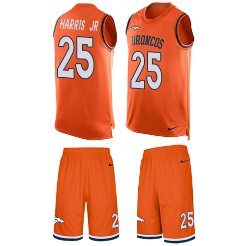 Nike Broncos #25 Chris Harris Jr Orange Team Color Men's Stitched NFL Limited Tank Top Suit Jersey