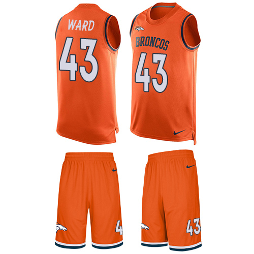 Nike Broncos #43 T.J. Ward Orange Team Color Men's Stitched NFL Limited Tank Top Suit Jersey
