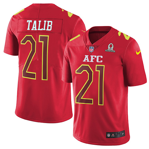 Nike Broncos #21 Aqib Talib Red Men's Stitched NFL Limited AFC 2017 Pro Bowl Jersey