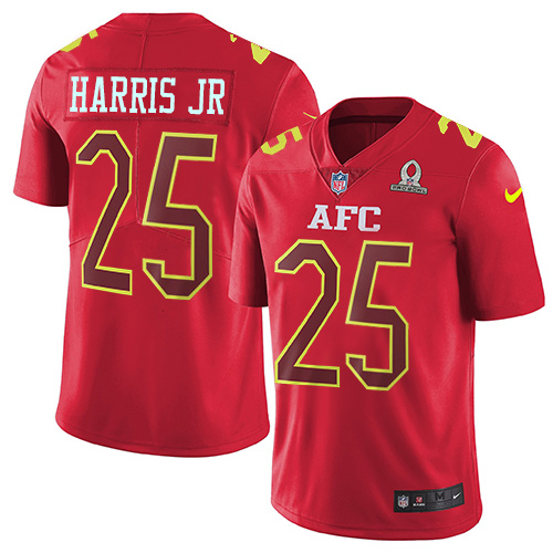Nike Broncos #25 Chris Harris Jr Red Men's Stitched NFL Limited AFC 2017 Pro Bowl Jersey