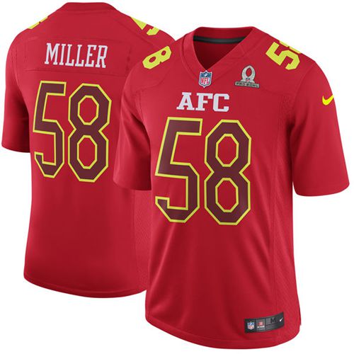 Nike Broncos #58 Von Miller Red Men's Stitched NFL Game AFC 2017 Pro Bowl Jersey