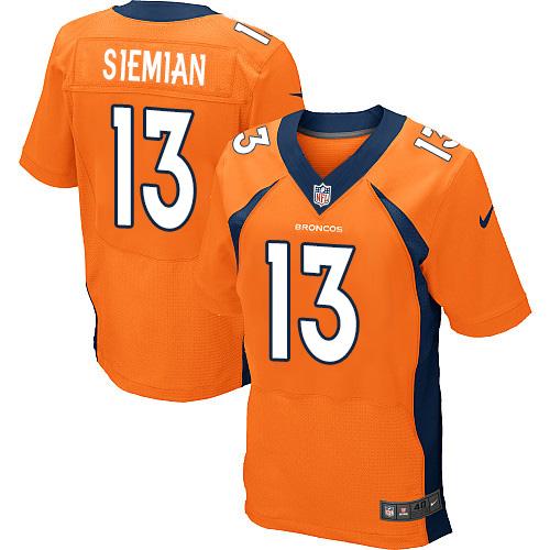 Nike Broncos #13 Trevor Siemian Orange Team Color Men's Stitched NFL New Elite Jersey