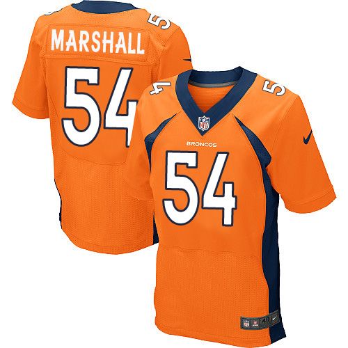 Nike Broncos #54 Brandon Marshall Orange Team Color Men's Stitched NFL New Elite Jersey