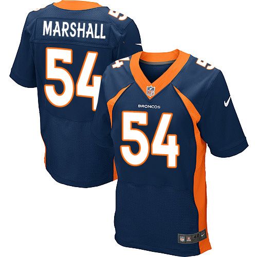 Nike Broncos #54 Brandon Marshall Navy Blue Alternate Men's Stitched NFL New Elite Jersey