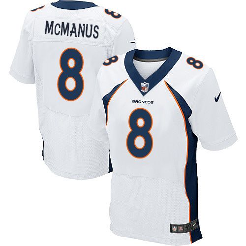 Nike Broncos #8 Brandon McManus White Men's Stitched NFL New Elite Jersey
