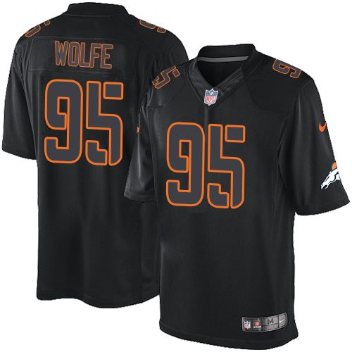 Nike Broncos #95 Derek Wolfe Black Men's Stitched NFL Impact Limited Jersey