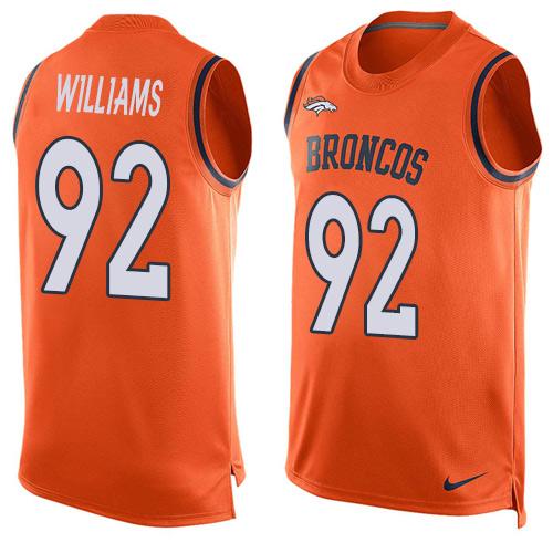 Nike Broncos #92 Sylvester Williams Orange Team Color Men's Stitched NFL Limited Tank Top Jersey