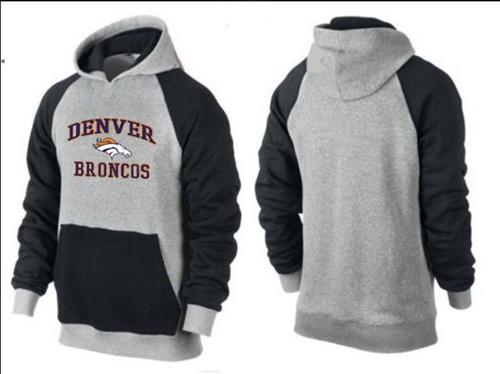 Denver Broncos Heart & Soul Pullover Hoodie Grey & Black